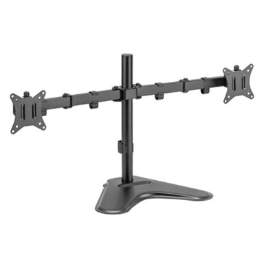 SBOX Nosač za monitor LCD-F024-2, crni, stolni, do 32", za 2 monitora